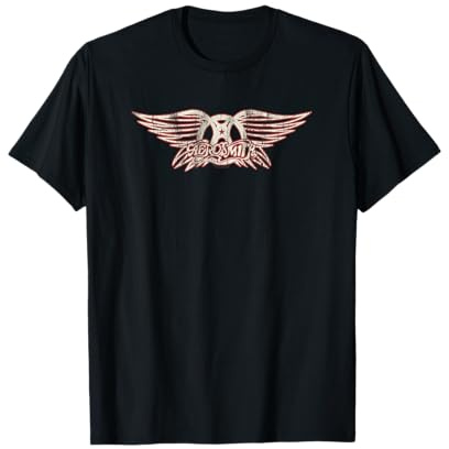 Aerosmith American Rock Music Band Logo by Rock Off T-Shirt