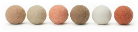 LucyBalu® Filzbälle für Katzen I Spielzeug aus 100% Wolle I Natürliche Spielbälle Fair aus Nepal I 6 Stück I Peach Fuzz