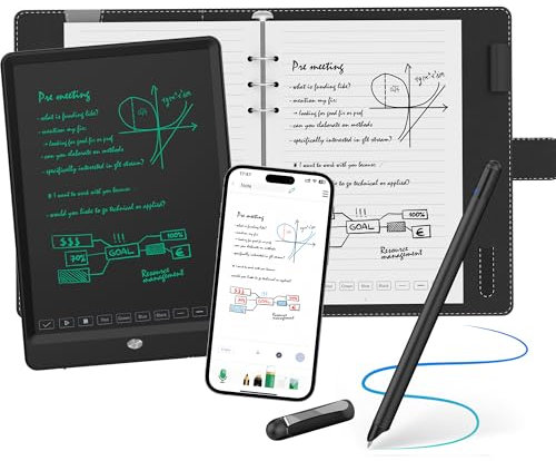 NEWYES SyncPen 3.0 Set - Synchronisieren Sie Ihren Notizen vom Bildschirm und Papier, Speichern Sie Ihre Notizen und Teilen Sie Ihre handschriftlichen Notizen, kompatibel mit iOS und Android