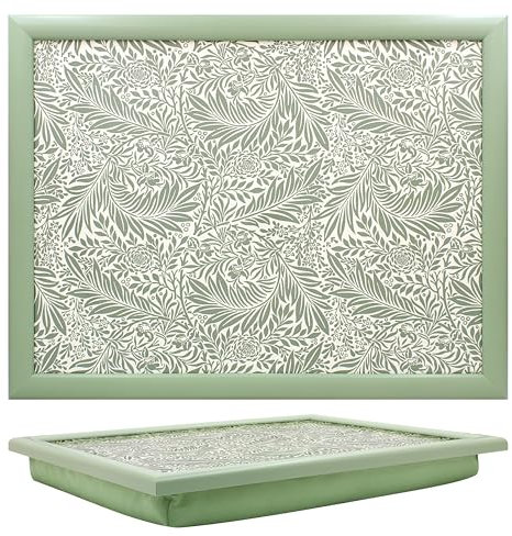 The Leonardo Collection William Morris Larkspur Laptray With Bean Bag for Serving Dishes | Lovely Lap Trays for Eating on Lap for Dinner or Breatfast | Newly Designed Food Trays for Lap