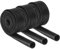 QUARKZMAN 3pz Guaina Intrecciata Isolante per Cavi, 3.3Ft-13/32 ID Nero, Guaina Fibre Vetro Rivestita Silicone Alta Temperatura per Avvolgicavo, Tubazioni Automobilistiche Protezione