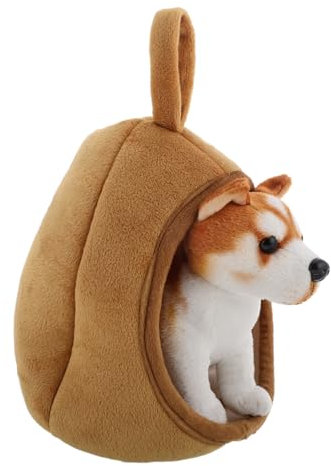 Abaodam Plüschtier Kleiner Hund Welpen Stofftier Spielzeug Für Junge Mädchen Und Erwachsene Weiches Plüschmaterial Realistische Textur Kuscheltier Begleiter Für Auto Und Bett