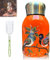 Borraccia termica elegante e portatile, 300 ml, a tenuta stagna, in acciaio inox, con motivo floreale vintage, mantiene le bevande calde o fredde (uccello arancione)