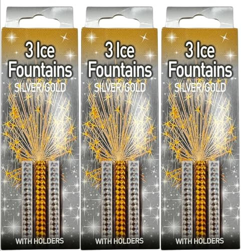 Ice Fountain Candles, Pack of 9 (3 Packs of 3)