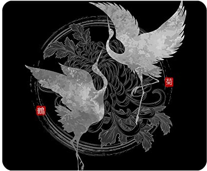 Superficie Liscia Tappetino per Il Mouse Gaming Mousepad Chrysanthemum Black White Gaming Mousepad Tappetino Mouse 25x30cm per Laptop,Notebook,PC