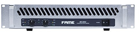 Fame Audio MS 8002 Endstufe, 2-Kanal, 820W pro Kanal, Lüfterkühlung, Speaker Twist Ausgänge, Kombibuchse/Cinch Eingänge, Limiter, Frequenzweiche, Class H, 16.6kg