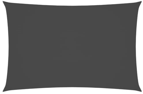 vidaXL Voile d'Ombrage Tissu Oxford Rectangulaire 2x4 m Anthracite Parasol