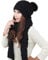 Winter Mütze Schal damen set warme Gestrickt Beanie mit pom Frauen Mädchen wolle