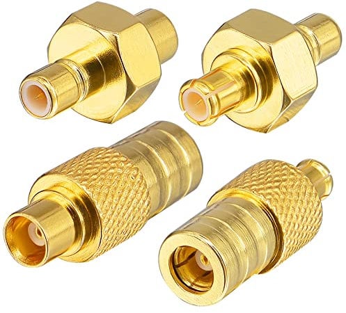 YILIANDUO DBA Car Aerial Adapter SMB to MCX Kit RF Adapter Connectors MCX Male Female to SMB Male Female for DAB+ Car Aerial Radio Kenwood Alpine JVC Pioneer Clarion (4pcs SMB to MCX connector)