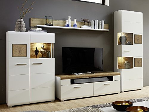 möbelando Wohnwand Schrankwand Mediawand Anbauwand TV-Wand Wohnzimmerwand Kathlin II