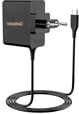 Delippo® Cargador de pared tipo C de 20 V, 2,25 A, 45 W, adaptador USB C CA para tablet Lenovo Thinkpad X1, IBM YOGA 5, Miix 720, Yoga 910, Yoga 720 de 13 pulgadas, Yoga 910-13IKB 80VF Touch 910-13