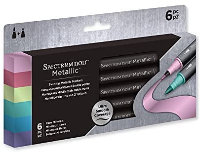 Spectrum Noir - Metallic Markers (6pk) - Rare Minerals,20.8 x 8.4 x 1.4 cm