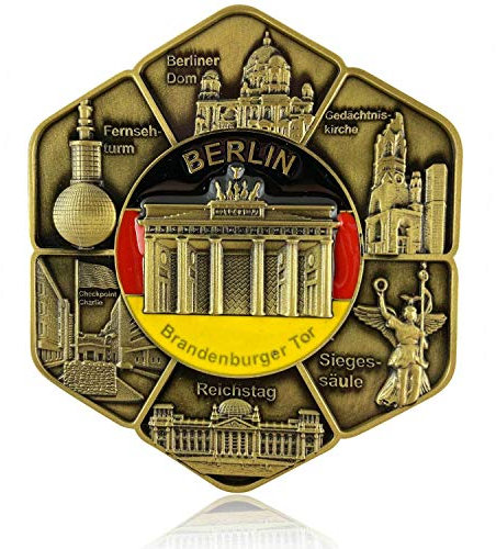 Metall-Magnet BERLIN | typisches Hauptstadt Souvenir | Kühlschrankmagnet | Designed in Germany