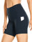 CRZ YOGA Damen Sport Radlerhose Blickdichte High Waist Biker Shorts Running Kurze Leggings mit Tasche - Naked Feeling Light - 15cm Echte Marine 38