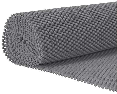 Jilijia Alfombrilla antideslizante, forro para estante de cocina, agarre de alfombra de PVC, multiusos, 200 x 50 cm, gris, sólido