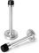 2 Pack Door Stoppers, 6 Inch Long Door Stop, Wall Mounted, Extra Long Door Stop Rubber Bumper Tips Wall Protector Door Holder, Brushed Nickel
