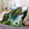 Chickw1 Flanelldecke Kuscheldecke, 3D Landschaft Drucken Wohndecke Weiche Warm Decke Flauschige TV-Decke Mikrofaserdecke Sofadecke oder Bettüberwurf Tagesdecke (Berg & Fluss,160x200cm)