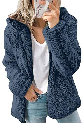 Peuignao Abrigo Teddy Mujer Abrigos Borrego Mujer Tallas Grandes Cazadoras Señora Chaqueta Polar Larga Mujer Invierno Anorak Mujer Chaqueton Borreguito Chaquetones Peluche Oversize Chaquetas Polares