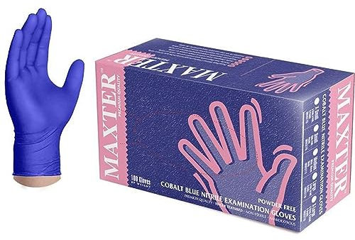 Guantes desechables de nitrilo sin virus, sin polvo, caja de 100 unidades