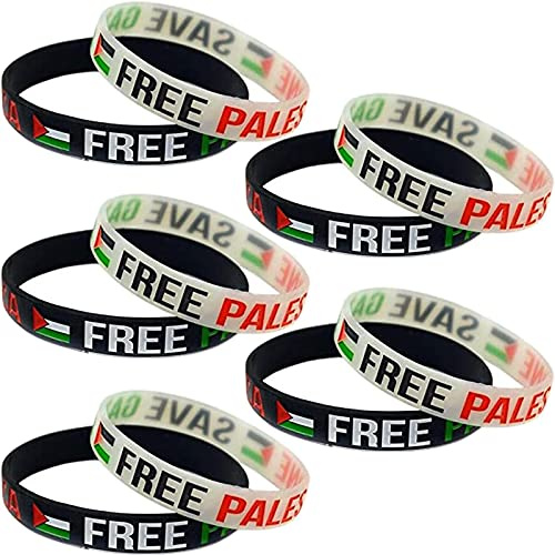 Free Palästina Silikonarmband, Palestine Zeichen Handring, Inspiration Dekoratives Armband, Save Gaza Charms Manschette Armreif