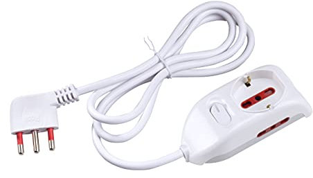 ROSI Multipresa serie Emilia, Bianco/Grigio