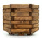 Holzfee Pflanzkasten Akzent 6K D 50 x H 40 cm Kiefer Dunkel Holz Pflanzkübel 6-eckig