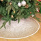 N&T NIETING Weihnachtsbaum Decke, 76cm Weihnachtsbaum Rock mit Weißer Glitzer Schneeflocken Punkt Khaki Weihnachtsbaumdecke Rund für Urlaub Party Weihnachtsbaum Deko
