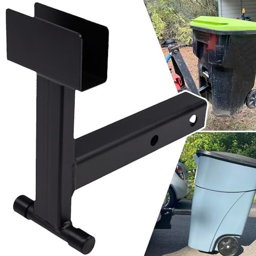 ELITEWILL 2 Trash Can Hauler Grabber Hitch Reciever, Garbage Hauling Towing Hitch Attachment Fit for Lawn Mower Garden Tractors