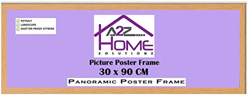 A2Z Home Solutions® Large Wall Picture Frames Oak Long Frames 30x90 Frame Picture Frames Landscape & Portrait Panoramic Frame For Wall Posters Photos Canvas Gallery Design (Oak)