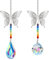 2 Stück Sonnenfänger Schmetterling, Kristall Anhänger Deko, Regenbogen Sonnenfänger Kristal, Sonnenfänger Hängende Fenster, fensterdeko kristall für Zuhause Büro Garten Deko