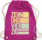 Turnbeutel Rucksack - 50. Geburtstag - Zehnundvierzig - Unisize - Fuchsia - geschenke für damen ab 50 50.geburtstag beutel zum 50er tasche geschenktasche (50) stoffbeutel geburtstagsgeschenk 50iger