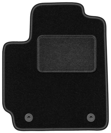 Velours-Fahrermatte passend für Kia Picanto III 2017-, Schwarz, LUX | passend für Schrägheck; Velours-Teppich (Polypropylen), ca. 6,5 mm; rutschfest, runde Befestigungen (Typ AV)
