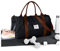 HYC00 Sport Duffel Bag Damen Herren,Sporttasche mit Nassfach & Schuhfach Reise Duffel Bags Übernachtungstasche Reisetasche Handgepäcktasche Fitnesstasche Trainingstasche Weekender Bag,Schwarz Braun