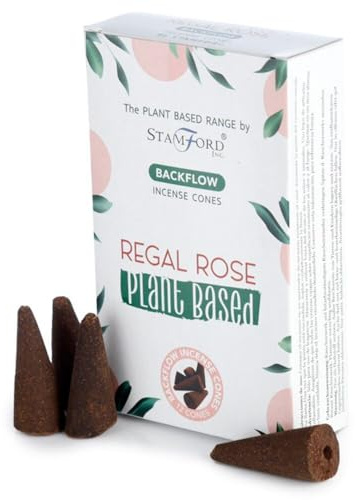 Ancient Wisdom 6 x Räucherstäbchen mit Pflanzenbasis, Regal Rose, Mehrfarbig, einzigartig