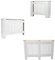 ANSIMIDA Radiator Cover White Modern MDF Vertical Slats Wood Decorative Cabinet for Living Room Bedroom Hallway, Radiator Cover for Storage Heater, Medium