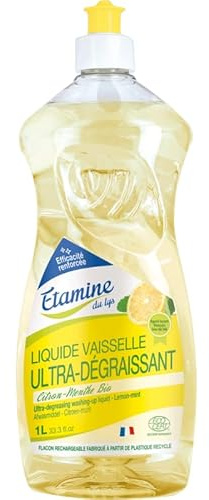 Etamine du Lys Liquide Vaisselle Ultra-Dégraissant Menthe Citron Bio 1L