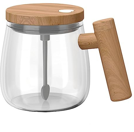 PW TOOLS 400ML Taza Batidora Automática, Café Eléctrica, Café con Agitación Automática, Vidrio Portátil, Taza Autoagitadora para Gimnasios, Escuelas