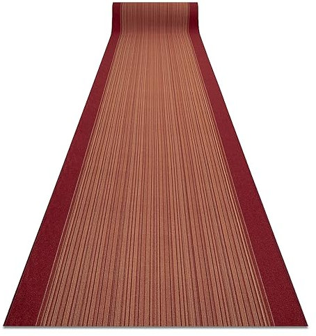 Modernen Preiswert Antirutsch Läufer Carnaby Orange, Anti Rutsch Teppich rutschfest Brücke Meterware Rahmen für Küche Wohnzimmer, dauerhaft, 100x730 cm