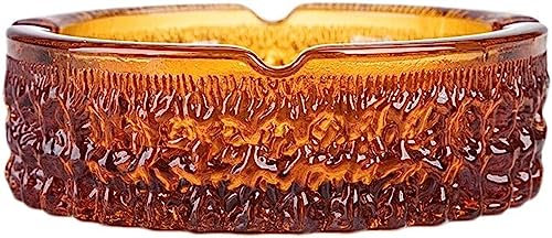 JUGALIADC Aschehalter Kristall-aschenbecher Aus Schwerem Glas, Blume, Runder Glas-aschenbecher, Kristall-aschenbecher, Hochwertiges, Raffiniertes Glas Anwaltskanzlei