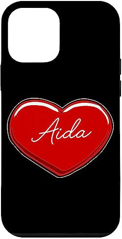 Hülle für iPhone 12 mini Handgezeichnetes Herz Aida - Vornamen Herzen I Love Aida