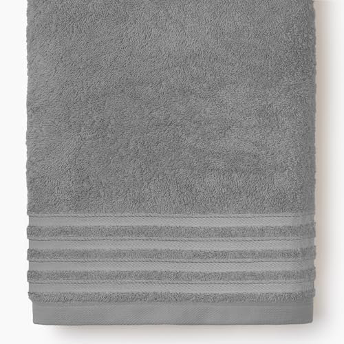 Sedalinne - Toalla de baño Lisa - Formato Ducha 70x140cm - 100% algodón Peinado - Altamente Absorbente - gramaje 500 gr - Secado rápido y Tacto Suave - Color Gris Claro