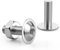 40 tornillos de cabeza alomada M6 x 20 mm, tornillos de acero inoxidable, hexágono interior con brida y tuercas, M6, tornillos de cabeza plana, tornillos de acero inoxidable A2 V2A ISO 7380, tornillos