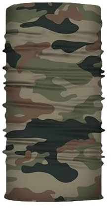 4Trails Neckwear Tubular Snood Gaiter Bandana Face Covering Mask Windproof Scarf for Outdoor Sports Motorcycle Skiing Running Cycling Army Camouflage (Army Camouflage S44)