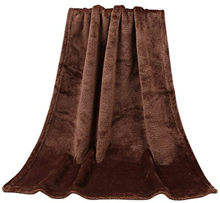 Babydecke Weich Bequem Leicht Flanell Decke für Baby dünne Decke einfarbig Kuscheldecke klein Fleecedecke Baby-Überwurfdecke für Jungen, Kleinkinder, Kinderbett, Kinderwagen 45 x 65 cm (Braun)