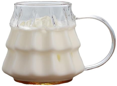Christmas Tree Mug, Glass Milk Cup | Drinking Glasses Glassware Classic Drinkware for Holidays Wedding