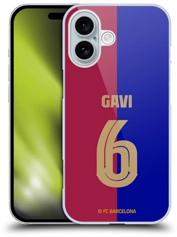 Head Case Designs Offizielle FC Barcelona GAVI 2024/25 Spieler Home Kit Harte Rueckseiten Handyhülle Hülle Huelle kompatibel mit Apple iPhone 16