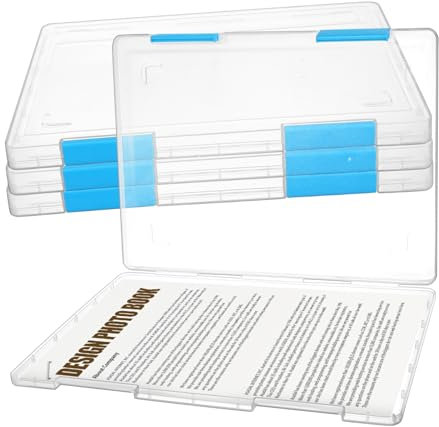 4pcs Box Board Game Organizers and Storage Bins for Organization Plastic Transparent Filing Boxes with Lids File Boxes