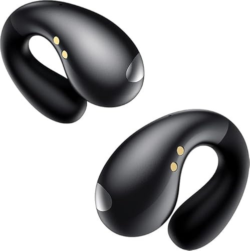 EUQQ Auriculares Conduccion Osea - Audifonos Inalambricos Deportivos Bluetooth para Correr y Running, Auriculares Oseos Bluetooth Inalámbricos con Diseño Abierto, Comodidad y Seguridad para Ejercicio
