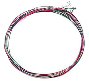 GIJMZY Gitarrensaiten 6 stücke Reinem Kupfer Saiten 1-6 for Klassische Gitarre Saiten Stahl Draht Klassische Akustische Folk Gitarre Teile Zubehör(Mixed Color)