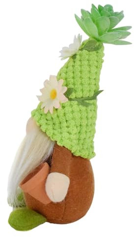 YPREWY Gesichtslose Zwergfigur Zwerge Plüsch Kaktus Puppen Statue für Haus und Garten Dekoration gestuftes Tablett Display Zubehör